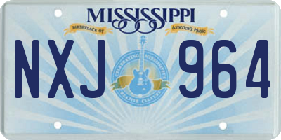 MS license plate NXJ964