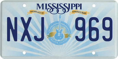 MS license plate NXJ969