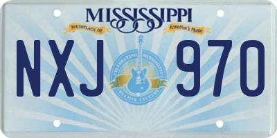 MS license plate NXJ970