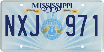 MS license plate NXJ971