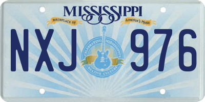 MS license plate NXJ976