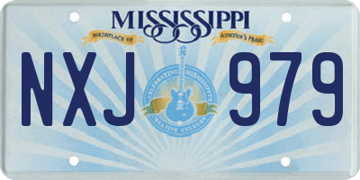 MS license plate NXJ979