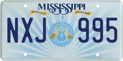 MS license plate NXJ995