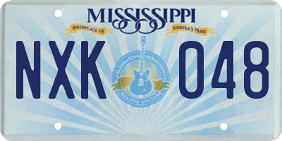 MS license plate NXK048
