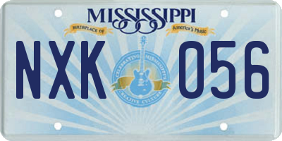 MS license plate NXK056