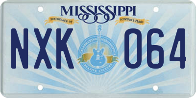 MS license plate NXK064