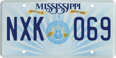 MS license plate NXK069
