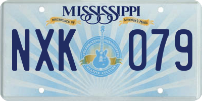 MS license plate NXK079