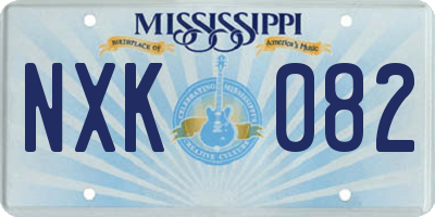 MS license plate NXK082