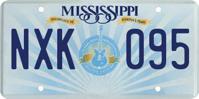 MS license plate NXK095