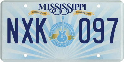 MS license plate NXK097