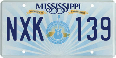 MS license plate NXK139