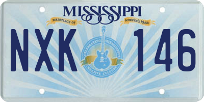 MS license plate NXK146