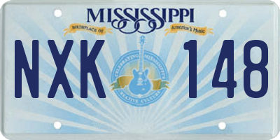 MS license plate NXK148