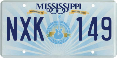 MS license plate NXK149