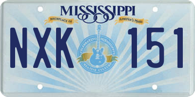 MS license plate NXK151