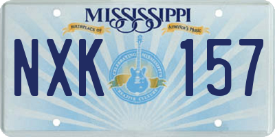 MS license plate NXK157