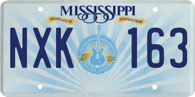 MS license plate NXK163