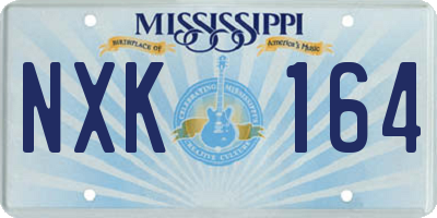 MS license plate NXK164
