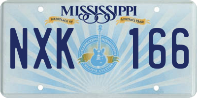MS license plate NXK166