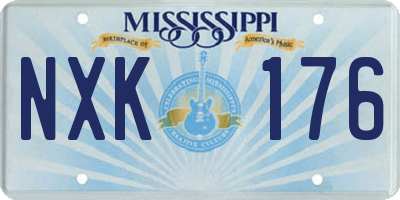 MS license plate NXK176