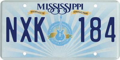 MS license plate NXK184