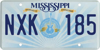 MS license plate NXK185