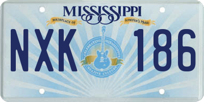 MS license plate NXK186
