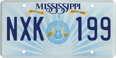 MS license plate NXK199