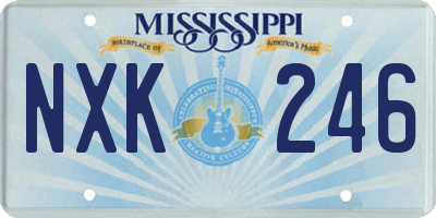MS license plate NXK246