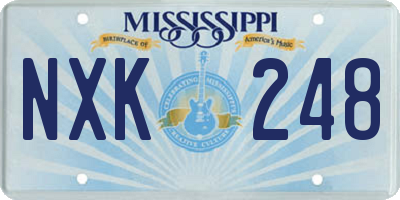 MS license plate NXK248