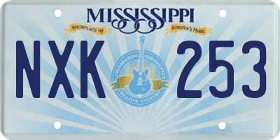 MS license plate NXK253
