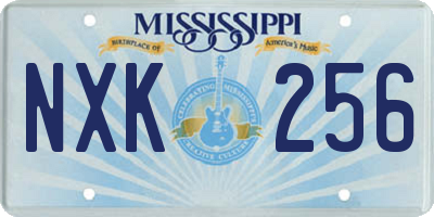 MS license plate NXK256