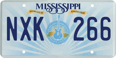 MS license plate NXK266