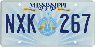 MS license plate NXK267