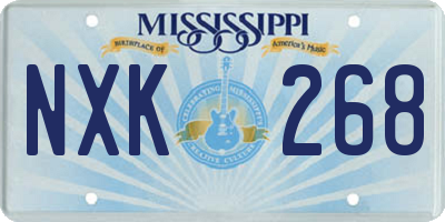 MS license plate NXK268