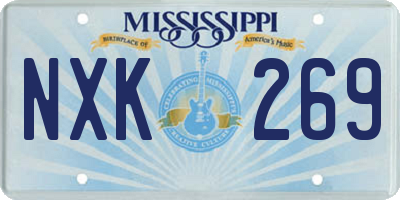MS license plate NXK269