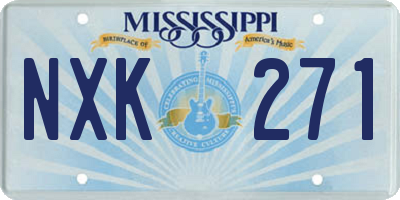 MS license plate NXK271