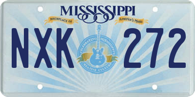 MS license plate NXK272