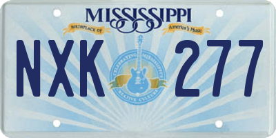 MS license plate NXK277