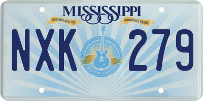 MS license plate NXK279