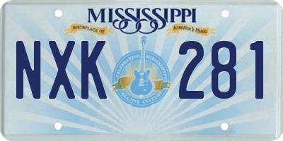 MS license plate NXK281