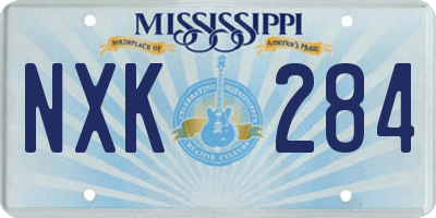 MS license plate NXK284