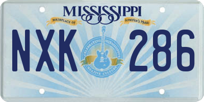 MS license plate NXK286