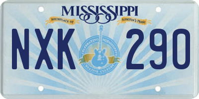 MS license plate NXK290