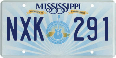 MS license plate NXK291