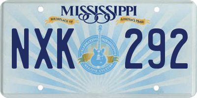 MS license plate NXK292