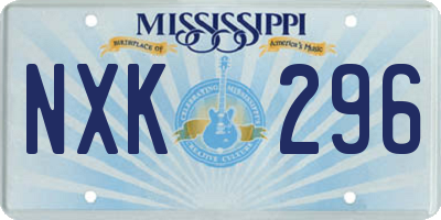 MS license plate NXK296