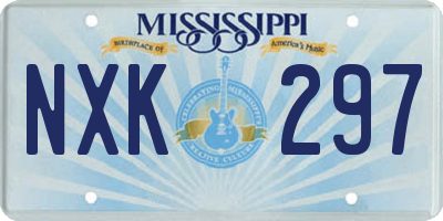 MS license plate NXK297