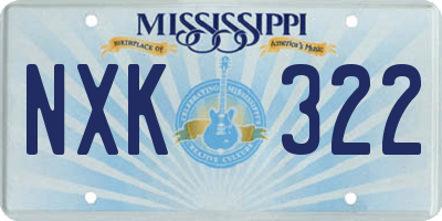 MS license plate NXK322